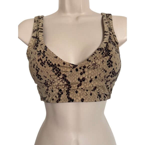 Varley Sport Bra Size XS Kellam Mojave Snake Padded Brown NWOT $54 - Picture 8 of 12